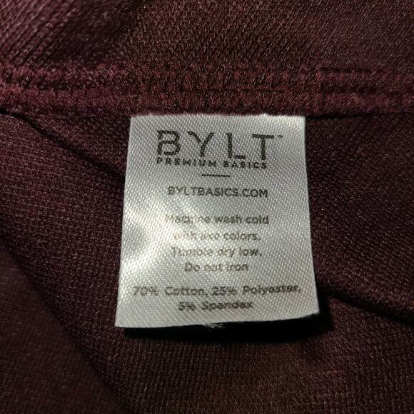 BYLT Men Maroon Drop Cut Ringer Lux Shirt Size Large‎ NEW Short Sleeve Casual - Picture 10 of 11